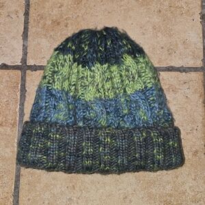 Blue & Green- Knit- Beanie
